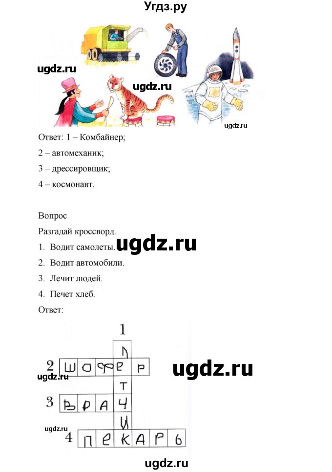 ГДЗ (Решебник) по окружающему миру 1 класс (рабочая тетрадь) Виноградова Н.Ф. / страница номер / 33(продолжение 2)