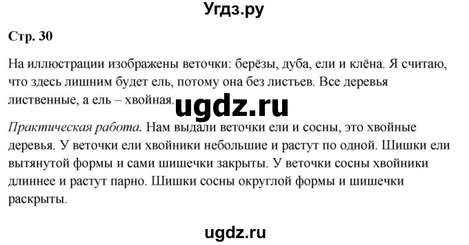 ГДЗ (Решебник 2023) по окружающему миру 1 класс Плешаков А.А. / часть 1. страница / 30
