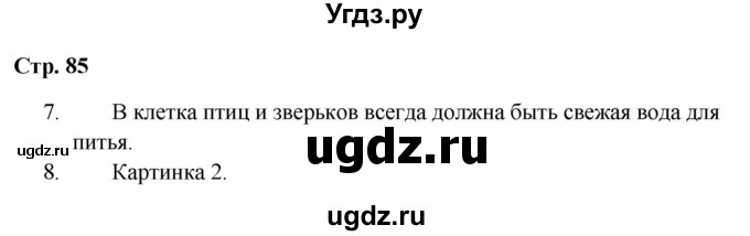 ГДЗ (Решебник 2023) по окружающему миру 1 класс Плешаков А.А. / часть 1. страница / 85