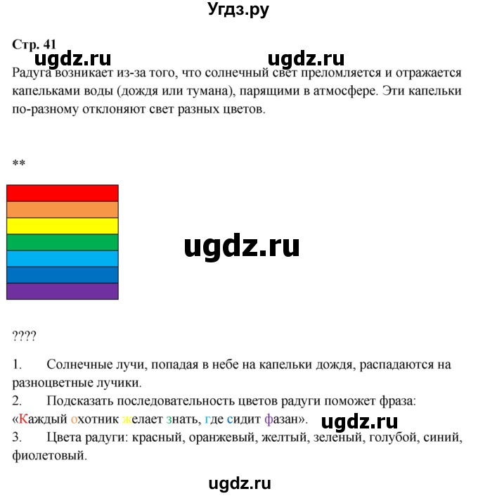 ГДЗ (Решебник 2023) по окружающему миру 1 класс Плешаков А.А. / часть 2. страница / 41