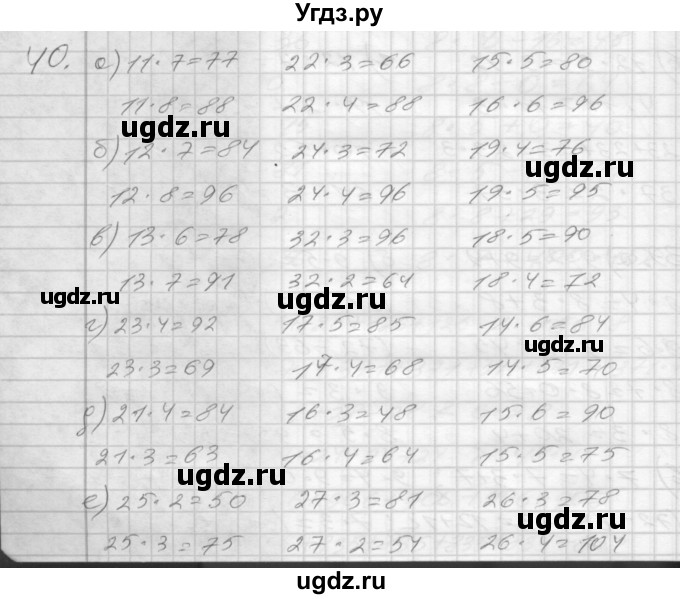 ГДЗ (Решебник) по математике 3 класс (рабочая тетрадь) Истомина Н.Б. / часть 1 / 40