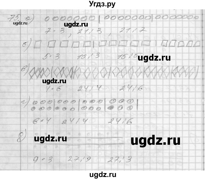 ГДЗ (Решебник 2022) по математике 3 класс (рабочая тетрадь) Истомина Н.Б. / часть 1 / 75