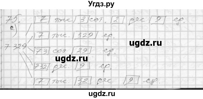 ГДЗ (Решебник 2022) по математике 3 класс (рабочая тетрадь) Истомина Н.Б. / часть 2 / 75