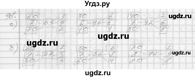 ГДЗ (Решебник 2022) по математике 3 класс (рабочая тетрадь) Истомина Н.Б. / часть 1 / 98
