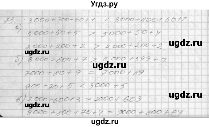 ГДЗ (Решебник 2022) по математике 3 класс (рабочая тетрадь) Истомина Н.Б. / часть 2 / 73