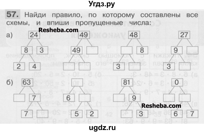 ГДЗ (Учебник) по математике 3 класс (рабочая тетрадь) Истомина Н.Б. / часть 1 / 57