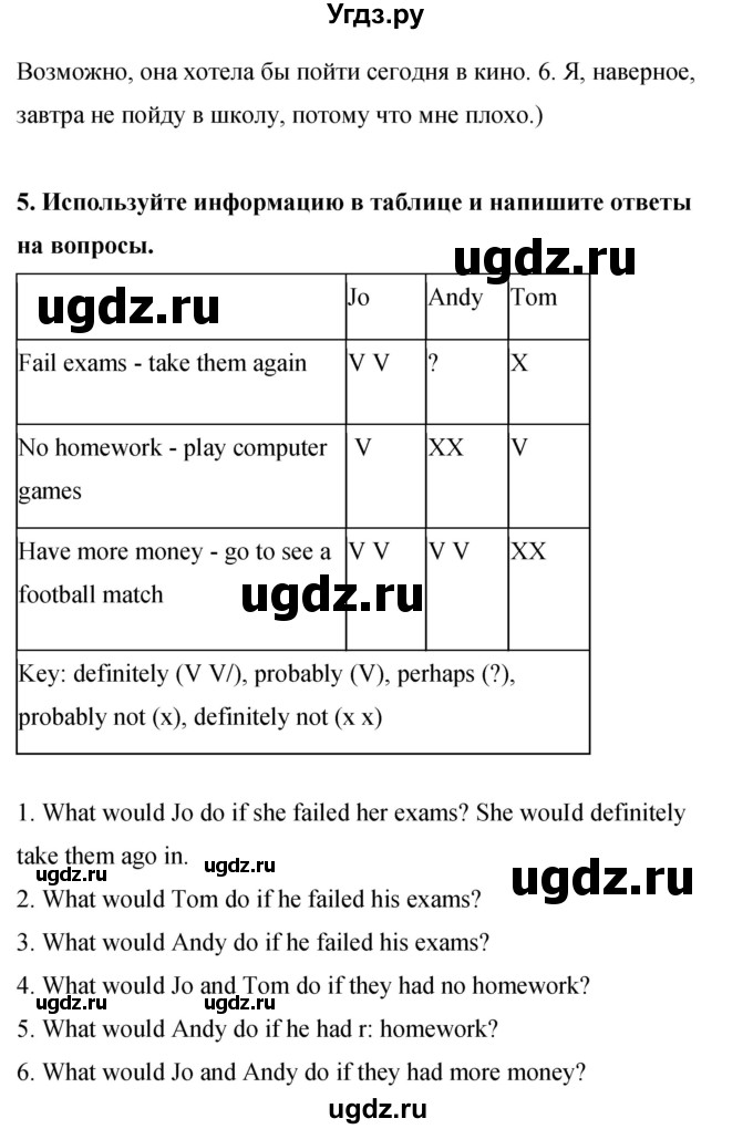 ГДЗ (Решебник 2016) по английскому языку 8 класс (рабочая тетрадь) Комарова Ю.А. / страница / 111(продолжение 5)