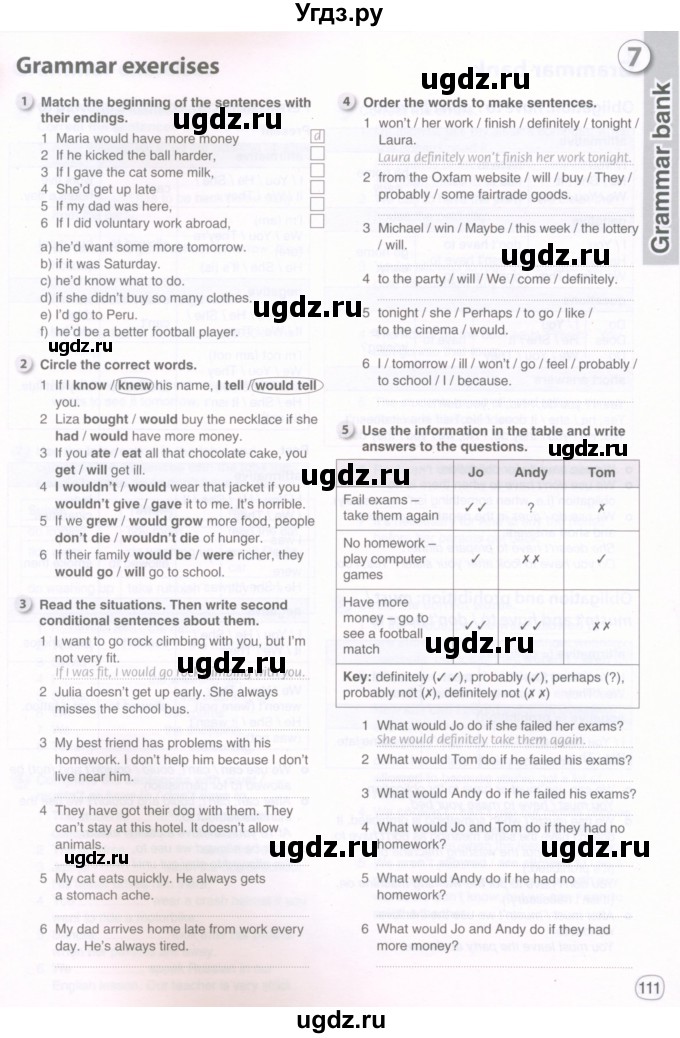 ГДЗ (Тетрадь 2022) по английскому языку 8 класс (рабочая тетрадь) Комарова Ю.А. / страница / 111
