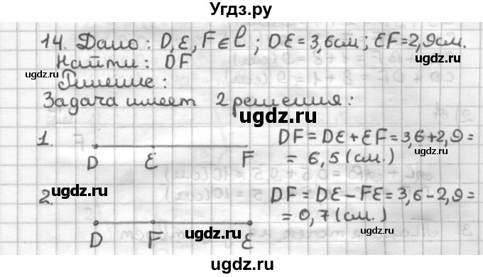 ГДЗ (Решебник) по геометрии 7 класс (дидактические материалы) Мерзляк А.Г. / вариант 4 / 14