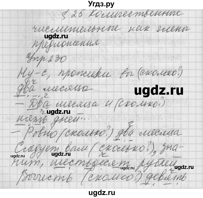 ГДЗ (Решебник) по русскому языку 6 класс Бунеев Р.Н. / упражнение номер / 230