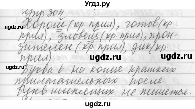 ГДЗ (Решебник) по русскому языку 6 класс Бунеев Р.Н. / упражнение номер / 304