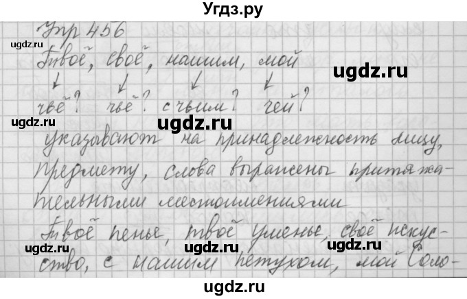 ГДЗ (Решебник) по русскому языку 6 класс Бунеев Р.Н. / упражнение номер / 456