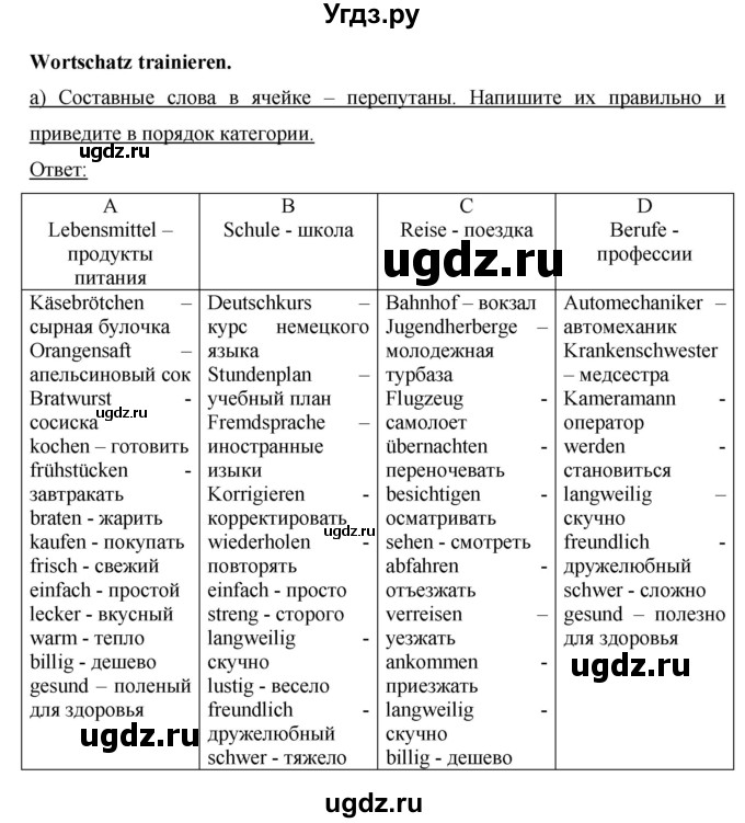 ГДЗ (Решебник) по немецкому языку 8 класс (рабочая тетрадь Horizonte) Аверин М.М. / страница номер / 71