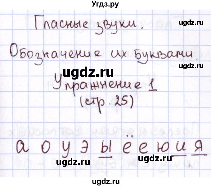 ГДЗ (Решебник №2 к тетради 2013) по русскому языку 1 класс (Рабочая тетрадь) Климанова Л.Ф. / страница / 25