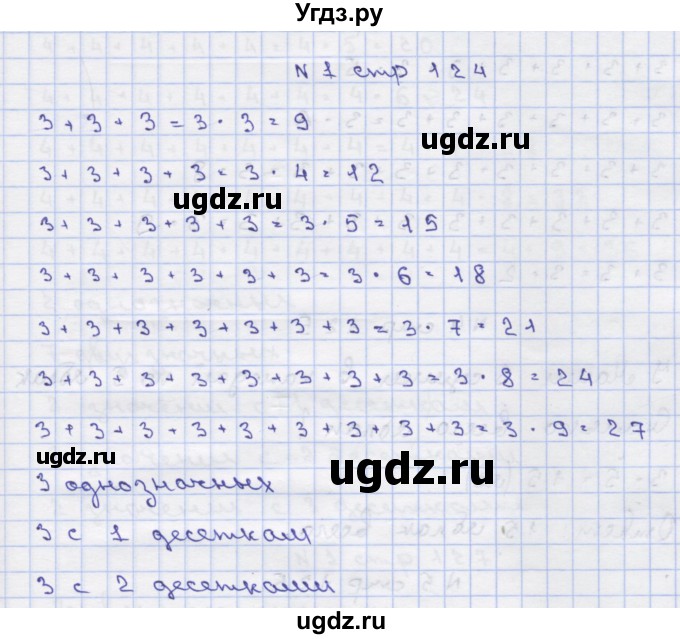 ГДЗ (Решебник) по математике 2 класс Чекин А.Л. / часть 1. страница / 124