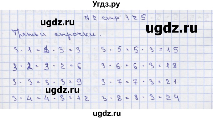 ГДЗ (Решебник) по математике 2 класс Чекин А.Л. / часть 1. страница / 125