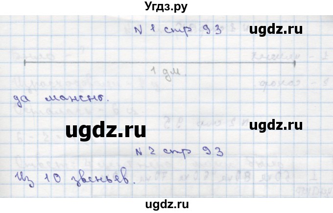 ГДЗ (Решебник) по математике 2 класс Чекин А.Л. / часть 1. страница / 93