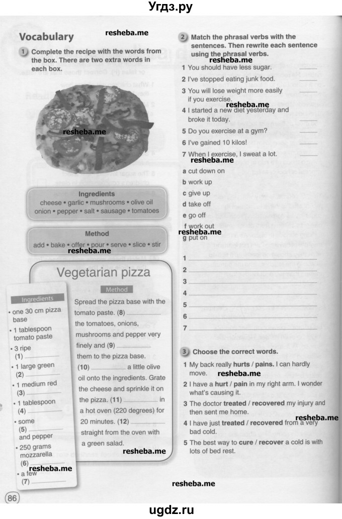ГДЗ (Учебник) по английскому языку 10 класс (рабочая тетрадь) Комарова Ю.А. / страница / 86