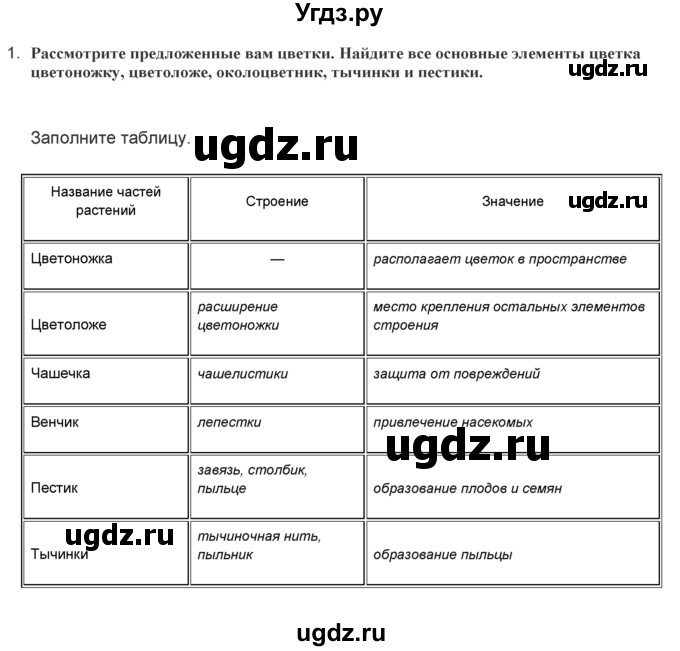 ГДЗ (Решебник) по биологии 7 класс (рабочая тетрадь) Тихомиров В.Н. / работа / 6