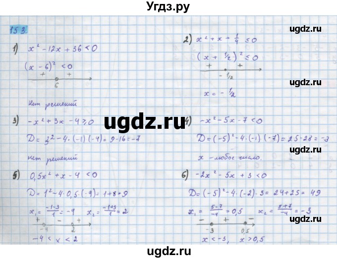 ГДЗ (Решебник) по алгебре 10 класс Колягин Ю.М. / упражнение-№ / 153