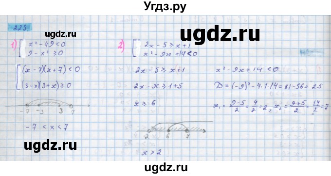 ГДЗ (Решебник) по алгебре 10 класс Колягин Ю.М. / упражнение-№ / 223