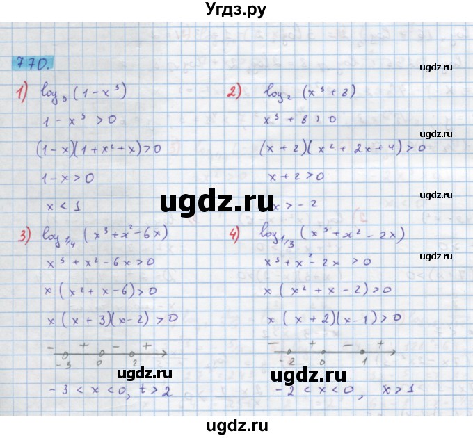 ГДЗ (Решебник) по алгебре 10 класс Колягин Ю.М. / упражнение-№ / 770