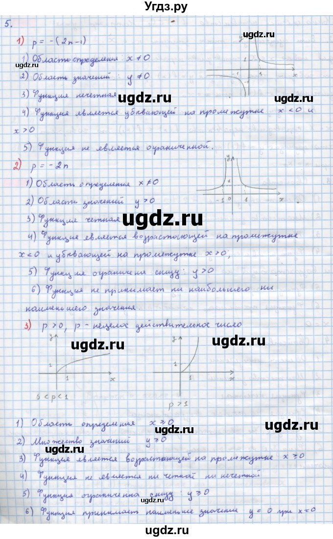 ГДЗ (Решебник) по алгебре 10 класс Колягин Ю.М. / вопросы к главе-№ / Глава 5(продолжение 3)