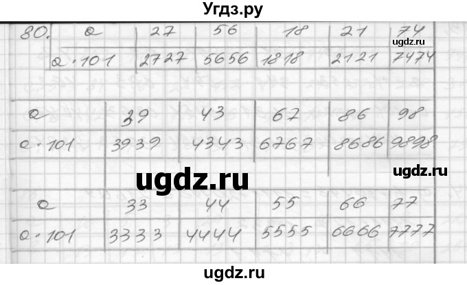 ГДЗ (Решебник) по математике 4 класс (рабочая тетрадь) Истомина Н.Б. / часть 2 / 80