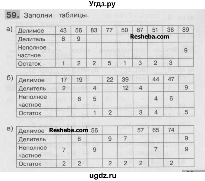 ГДЗ (Учебник ) по математике 4 класс (рабочая тетрадь) Истомина Н.Б. / часть 1 / 59