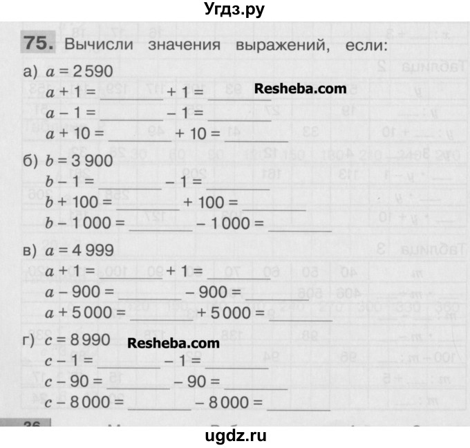 ГДЗ (Учебник ) по математике 4 класс (рабочая тетрадь) Истомина Н.Б. / часть 2 / 75