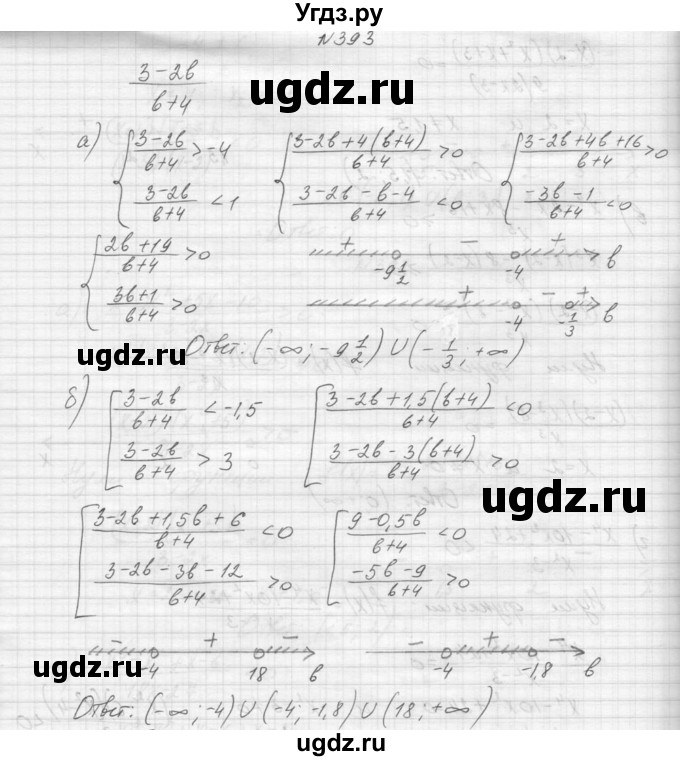 ГДЗ (Решебник к учебнику 2015) по алгебре 9 класс Макарычев Ю.Н. / упражнение / 393