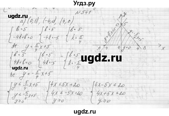 ГДЗ (Решебник к учебнику 2015) по алгебре 9 класс Макарычев Ю.Н. / упражнение / 541