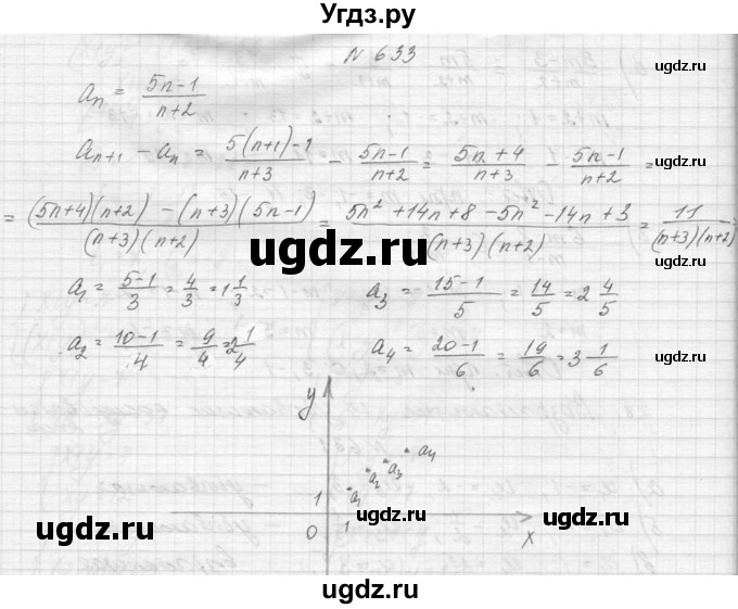 ГДЗ (Решебник к учебнику 2015) по алгебре 9 класс Макарычев Ю.Н. / упражнение / 633