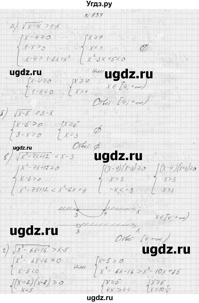 ГДЗ (Решебник к учебнику 2015) по алгебре 9 класс Макарычев Ю.Н. / упражнение / 937