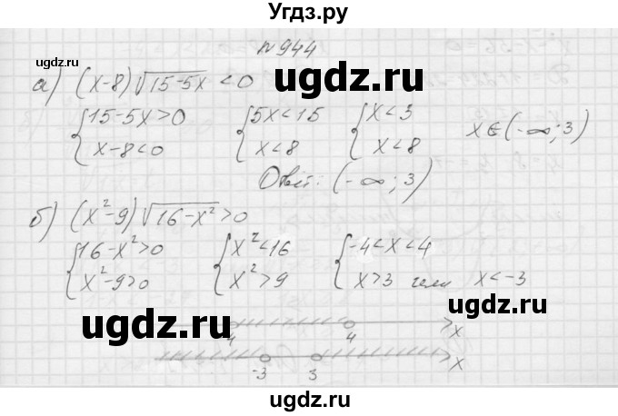 ГДЗ (Решебник к учебнику 2015) по алгебре 9 класс Макарычев Ю.Н. / упражнение / 944