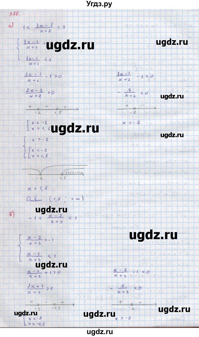 ГДЗ (Решебник к учебнику 2022) по алгебре 9 класс Макарычев Ю.Н. / упражнение / 388