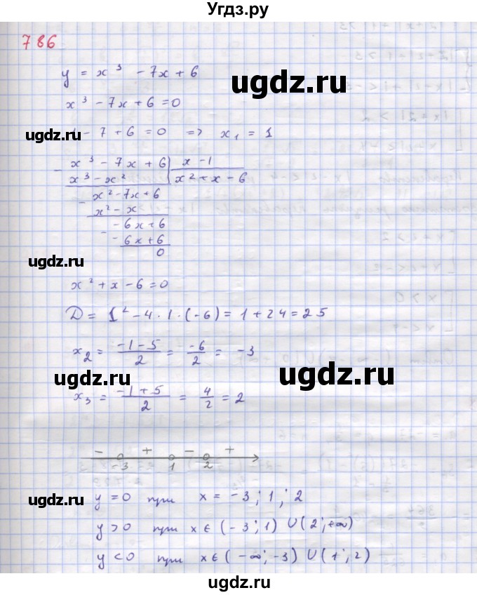 ГДЗ (Решебник к учебнику 2022) по алгебре 9 класс Макарычев Ю.Н. / упражнение / 786