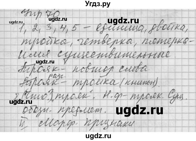 ГДЗ (Решебник №2 к учебнику 2014) по русскому языку 6 класс Быстрова Е.А. / часть 2 / упражнение / 70