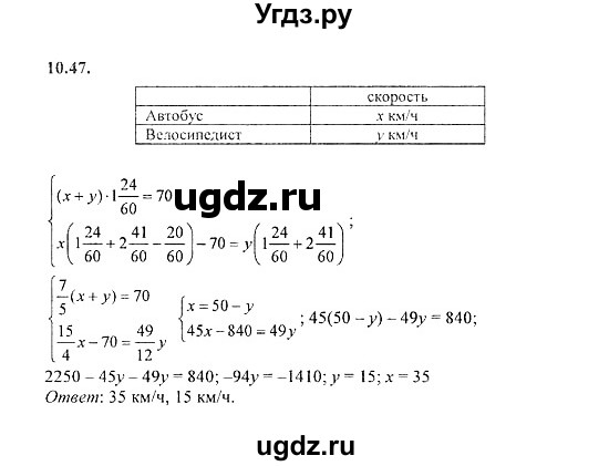 ГДЗ (Решебник №2) по алгебре 8 класс (задачник) Галицкий М.Л. / § 10 / 10.47