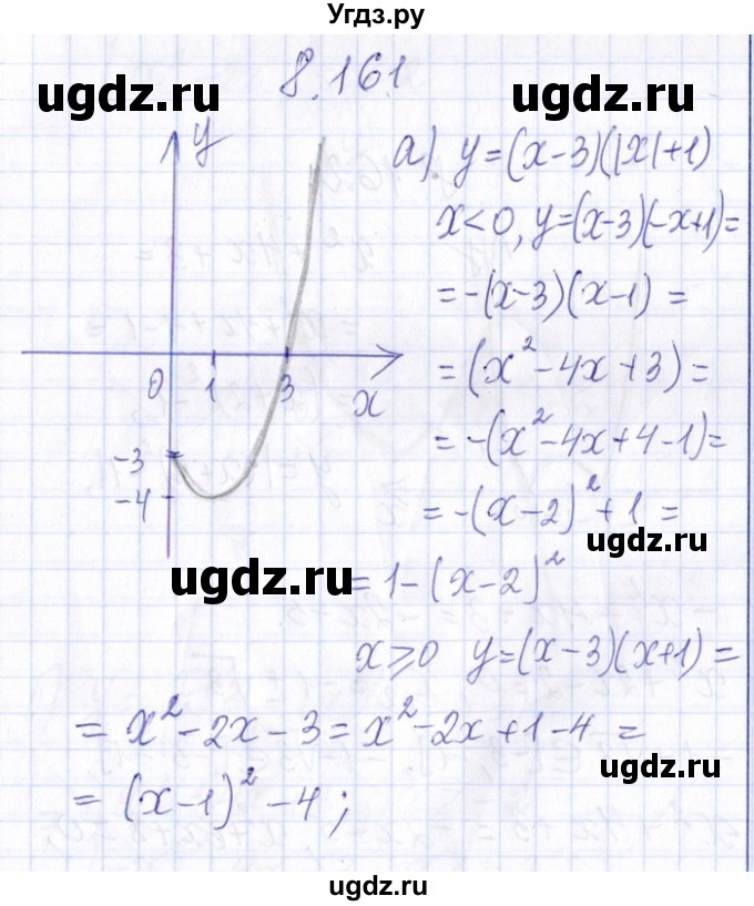 ГДЗ (Решебник №1) по алгебре 8 класс (задачник) Галицкий М.Л. / § 8 / 8.161