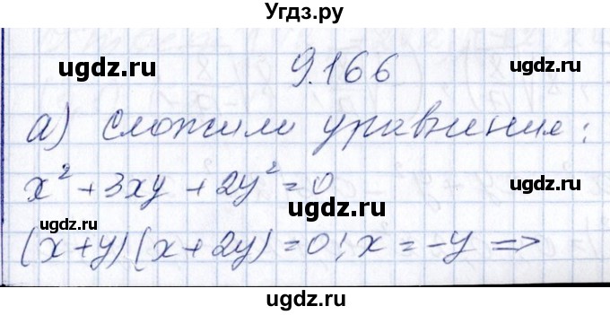 ГДЗ (Решебник №1) по алгебре 8 класс (задачник) Галицкий М.Л. / § 9 / 9.166