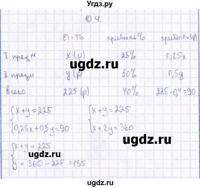 ГДЗ (Решебник №1) по алгебре 8 класс (задачник) Галицкий М.Л. / § 10 / 10.4