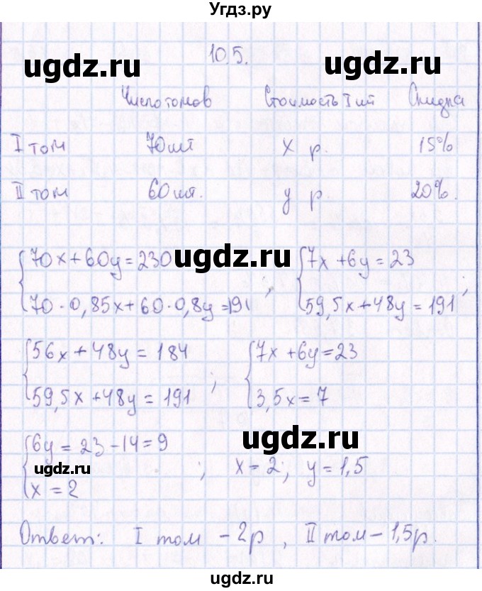 ГДЗ (Решебник №1) по алгебре 8 класс (задачник) Галицкий М.Л. / § 10 / 10.5