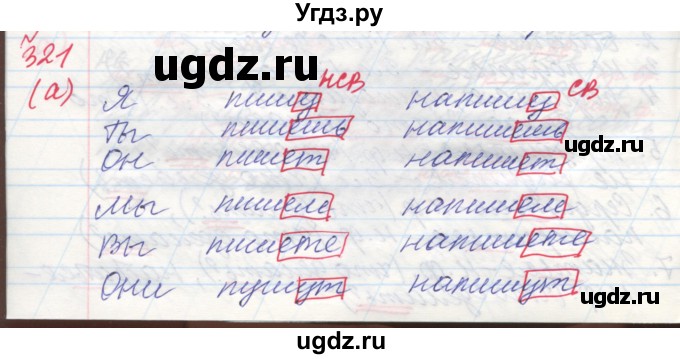 ГДЗ (Решебник) по русскому языку 4 класс Нечаева Н.В. / упражнение номер / 321(продолжение 2)