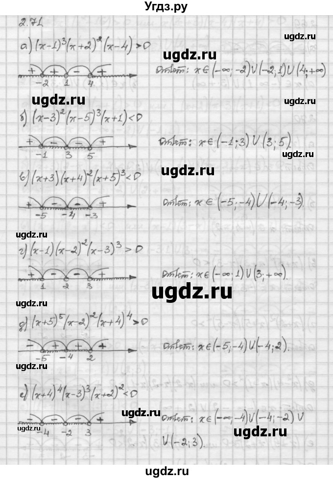 ГДЗ (Решебник) по алгебре 10 класс Никольский С.М. / § 2. рациональные уравнения и не равенства. / 2.71