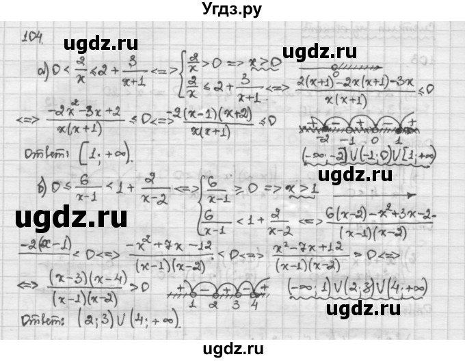 ГДЗ (Решебник) по алгебре 10 класс Никольский С.М. / Задания для повторения / 104