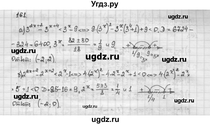 ГДЗ (Решебник) по алгебре 10 класс Никольский С.М. / Задания для повторения / 161