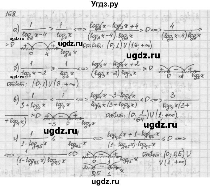 ГДЗ (Решебник) по алгебре 10 класс Никольский С.М. / Задания для повторения / 168