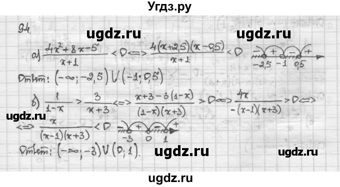 ГДЗ (Решебник) по алгебре 10 класс Никольский С.М. / Задания для повторения / 94