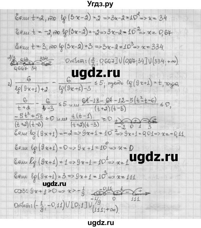 ГДЗ (Решебник) по алгебре 10 класс Никольский С.М. / § 6. показательные и логарифмические уравнения неравенства. / 6.59(продолжение 3)